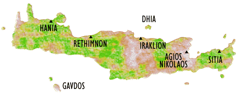 map of Crete